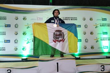 Atleta de Rio Bom ganha medalha de ouro no 31º Campeonato Brasileiro de Kungfu Wushu
