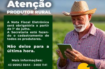 Atenção produtor rural de Rio Bom; a Nota Fiscal eletrônica será obrigatória a partir de 1° de julho