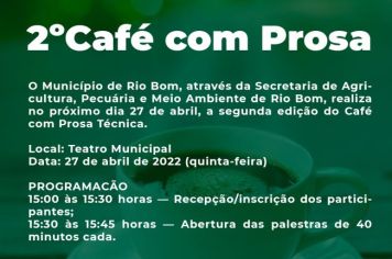 Rio Bom realiza segunda edição do Café Com Prosa Técnica