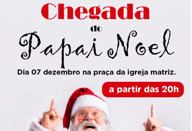 Chegada do Papai Noel marca início das comemorações natalinas em Rio Bom