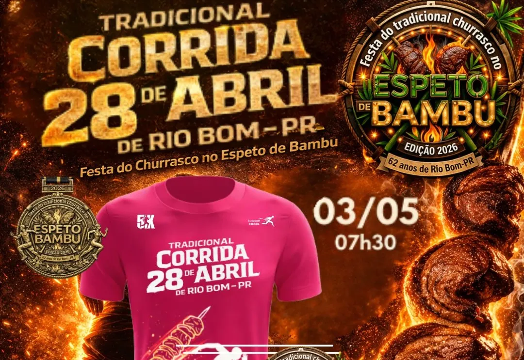Tradição, esporte e comemoração: Corrida de 28 de Abril movimenta Rio Bom no aniversário de 62 anos