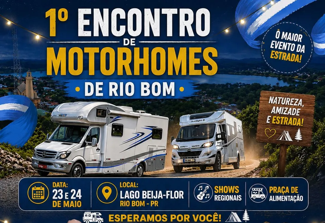 1º Encontro de Motorhomes de Rio Bom promete movimentar o município com shows e turismo