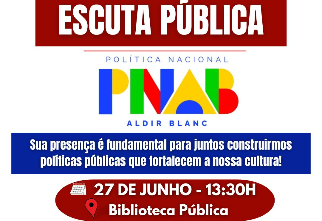 Rio Bom realiza escuta pública da Política Nacional Aldir Blanc nesta sexta-feira