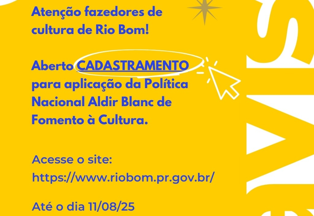 Rio Bom abre cadastramento para agentes culturais visando a Política Nacional Aldir Blanc 2025